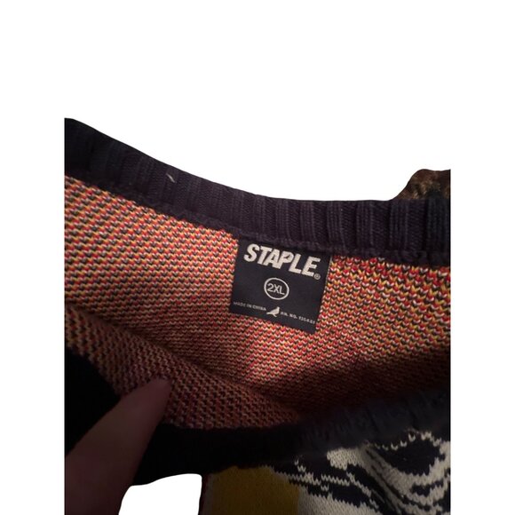 Staple Graphic Print Sweater 2XL Multicolor Cotton & Polyester - Picture 4 of 4